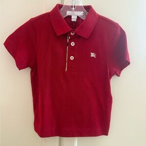 Burberry Classic Red Kids Polo Shirt - New with Tags - Size 3